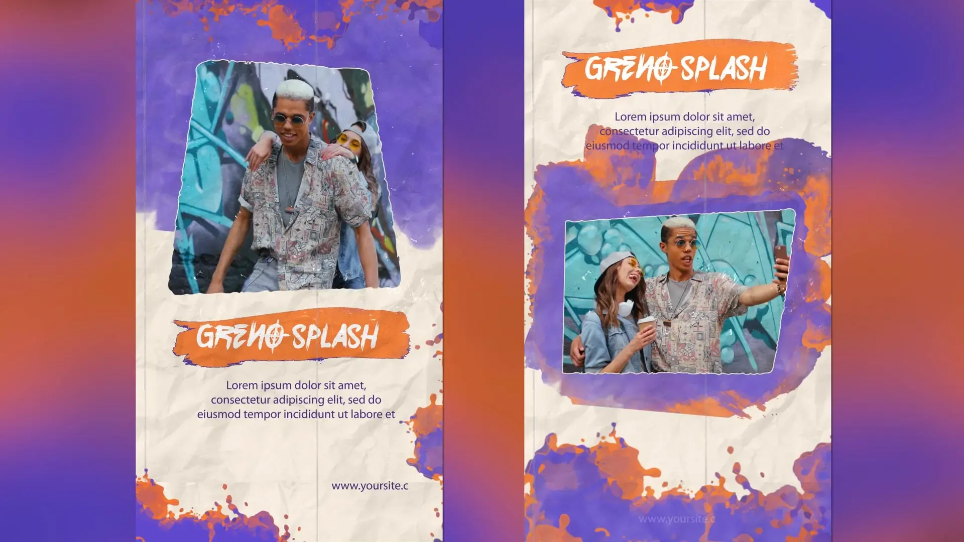 Vibrant Splash Instagram Story Colorful Template